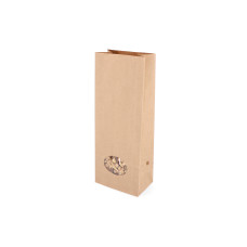 Brun bagepose med PE-barriere og vindue 105x65x270 mm, 50-pak