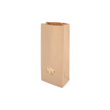 Brun bagepose med PE-barriere og vindue 130x76x307 mm, 50-pak