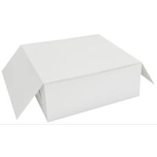 Klassisk kageæske 250x250x100 mm Hvid (100-pak)