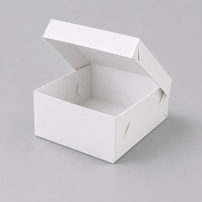 Klassisk kageæske 140x110x80 mm Hvid (500-pak)