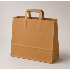 Papirpose med flade hanke i kraftpapir 450x170x480 mm brun (150-pak) Papirpose med flade hanke i kraftpapir 450x170x480 mm brun (150-pak)