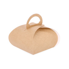 Kageæske Tulip 100x100x80 mm Brun (100-pak)