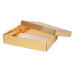 Sober æske og låg 159x112x32 mm guld (100-pak)
