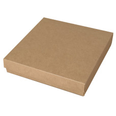 Sober æske og låg 125x125x32 mm brun natur (100-pak)