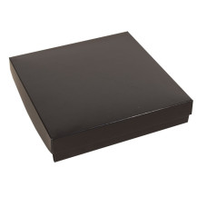 Sober æske og låg 125x125x32 mm sort (100-pak)