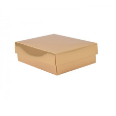 Sober æske og låg 112x82x32 mm guld (100-pak)