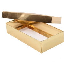 Sober æske og låg 159x78x32 mm guld (100-pak)