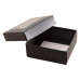 Sober æske og låg vindue 78x82x32 mm sort (100-pak)