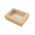 Sober æske og låg vindue 112x82x32 mm brun natur (100-pak)