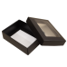 Sober æske og låg vindue 112x82x32 mm sort (100-pak)