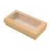 Sober æske og låg vindue 159x78x32 mm brun natur (100-pak)