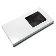 Æsker til chokoladebarer 160x80x15 mm hvid blank (100-pakke)