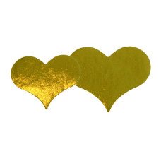 Hjerte 40x48 mm guld (1000-pak)