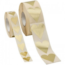 Hjerter guld 19x24 mm (1000-pak)