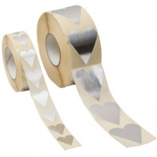 Hjerter sølv 19x24 mm (1000-pak)
