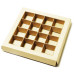 Praline indsats med ramme 160x160x19 mm brunt kraftpap (100 stk)