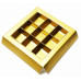 Prøve: Praline indsats med ramme 125x125x19 mm guld 