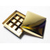 Prøve: Praline indsats med ramme 125x125x19 mm guld 