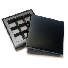 Prøve: Praline indsats med ramme 125x125x19 mm sort 