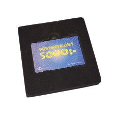 Indlæg gavekort sort 125x125 mm (100-pak)