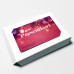Kasse til gavekort 112x82x25 mm  mat hvid inkl holder (100-pak)