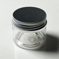 Plastdåse med alu låg Ø50x40mm 50ml, 12-pak