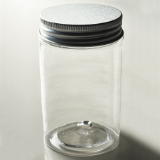 Plastdåse med alu låg Ø93x145mm 820ml, 6-pak
