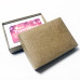 Kasse til gavekort 112x82x25 mm  brun natur inkl holder (100-pak)