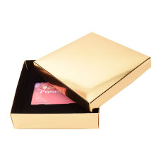 Gavekortæske Sober 125x125x25 mm guld (100-pak)