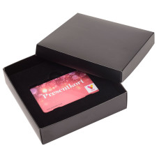 Gavekortæske Sober 125x125x25 mm sort (100-pak)