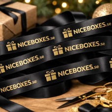 Gavebånd med eget tryk 15 mm, 3000 meter (300 m/rulle x 10 ruller) Gavebånd med eget tryk 15 mm, 3000 meter (300 m/rulle x 10 ruller)