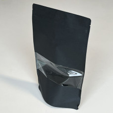 Standup Zip-pose sort vindue 180x90x290 mm 50-pak