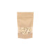 Doypack Standup Zip-poseMed vindue Naturlig brun 110x65x185 mm 100-pack