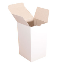 Kasse  80x80x150 mm hvit (100-pak)